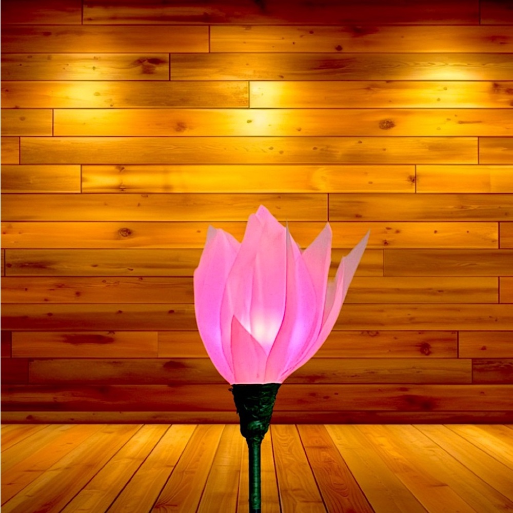 Petal Power: Upcycled Milk Jug Mini Torchiere Lamp